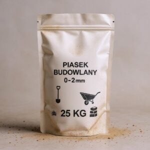 Piasek budowlany kwarcowy uniwersalny 0-2 mm 25 kg